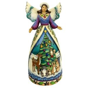 Jim Shore Christmas For All Great and Small Angel Woodland Forest Animal 4007932
